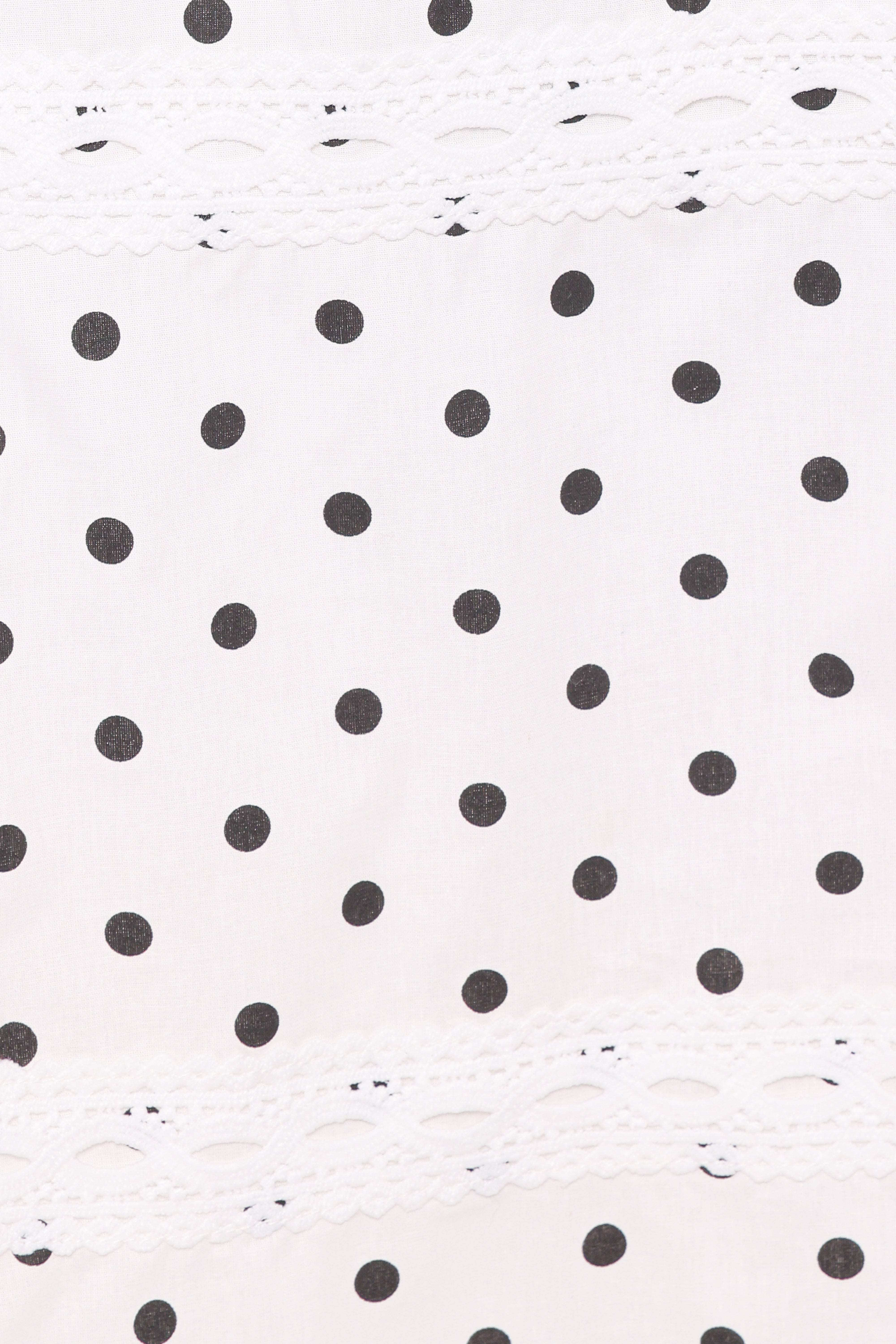 Lucia Tiered Midi Skirt - White Polka Dot