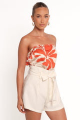 Mimi Tie Waist Shorts - Ivory