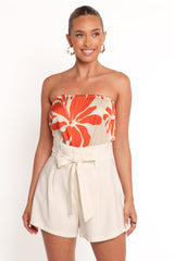 Mimi Tie Waist Shorts - Ivory