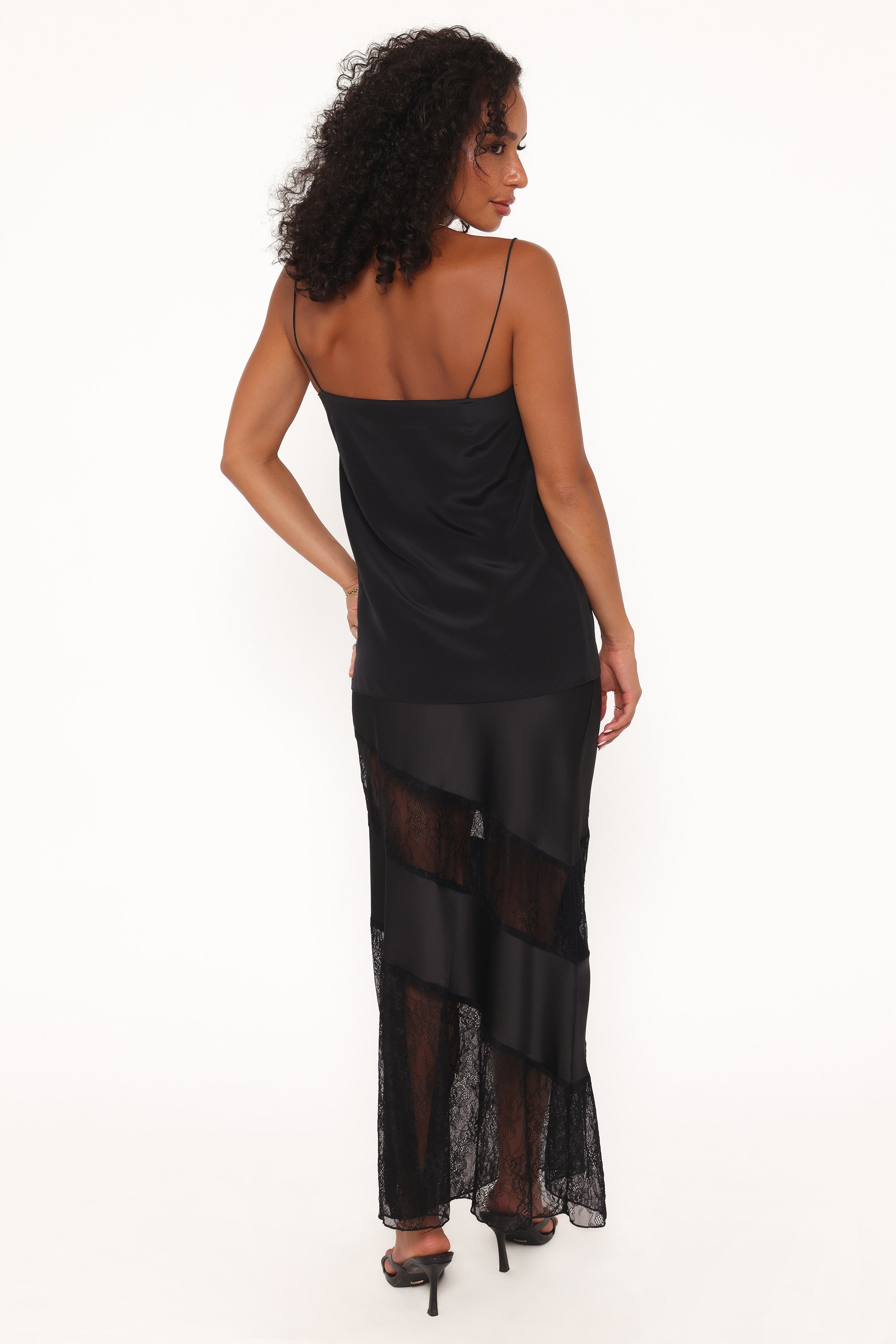 Winona Lace Maxi Skirt - Black