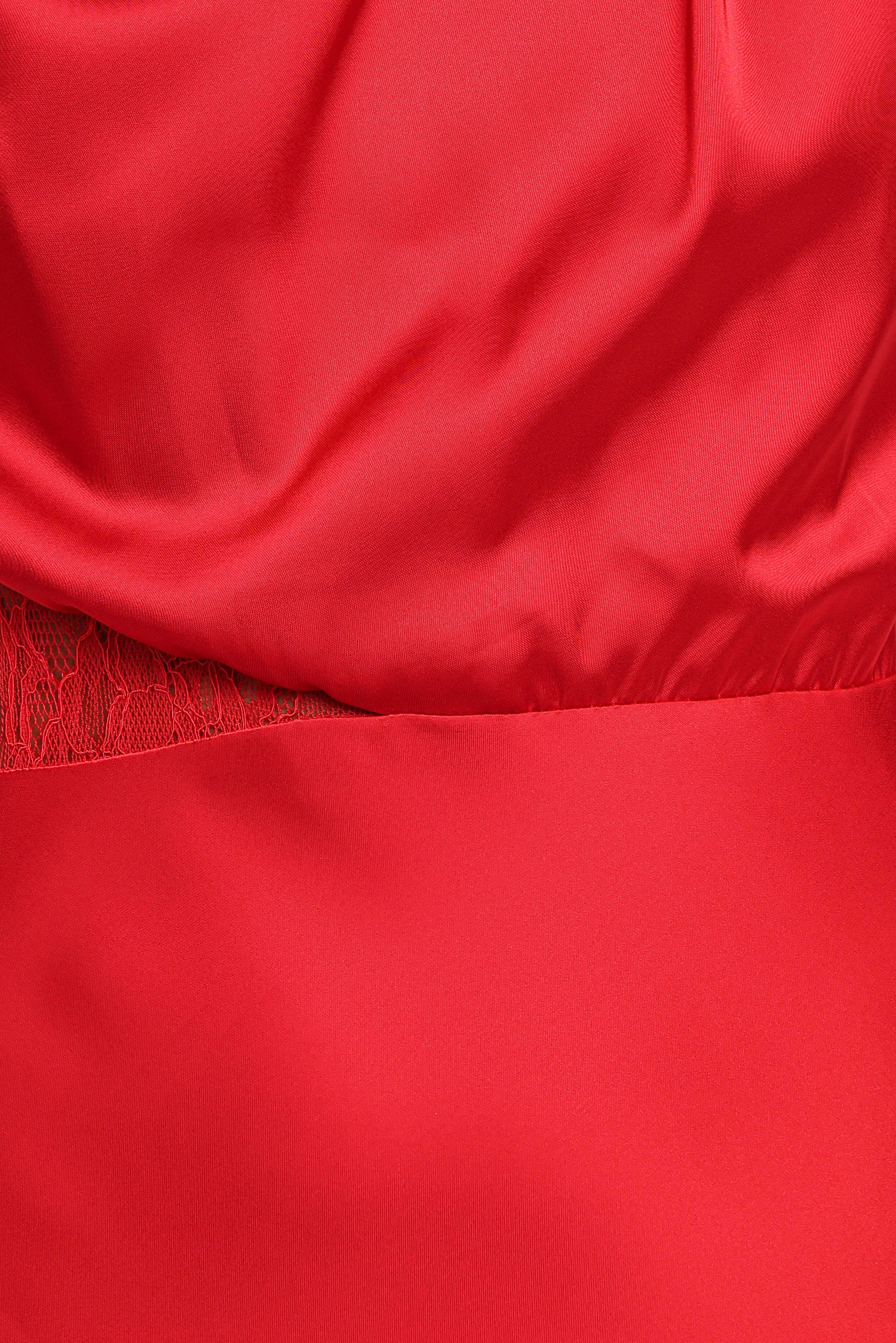 Anabelle Halter Neck Lace Maxi Dress - Red