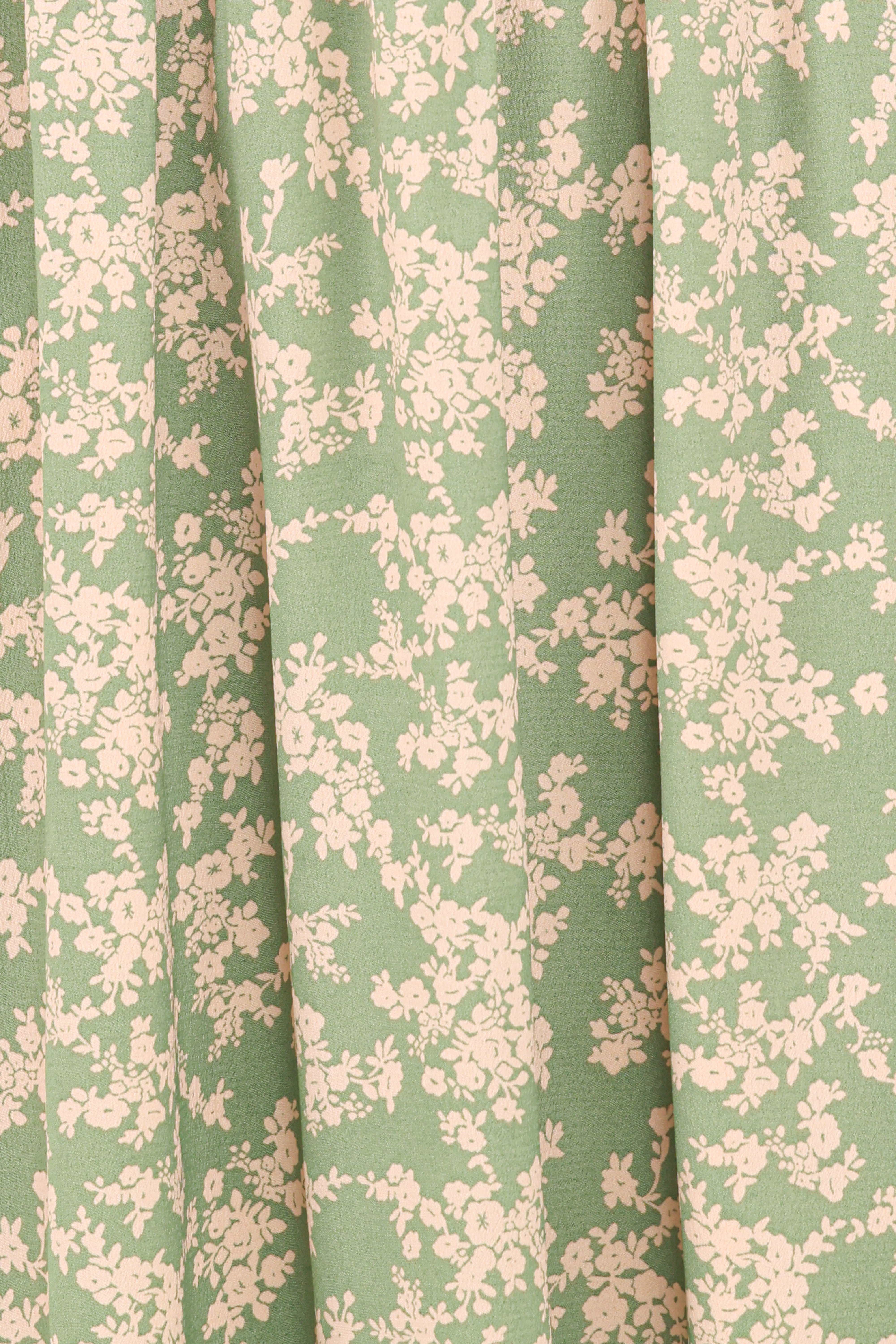 Ashara Long Sleeve Midi Dress - Green Floral