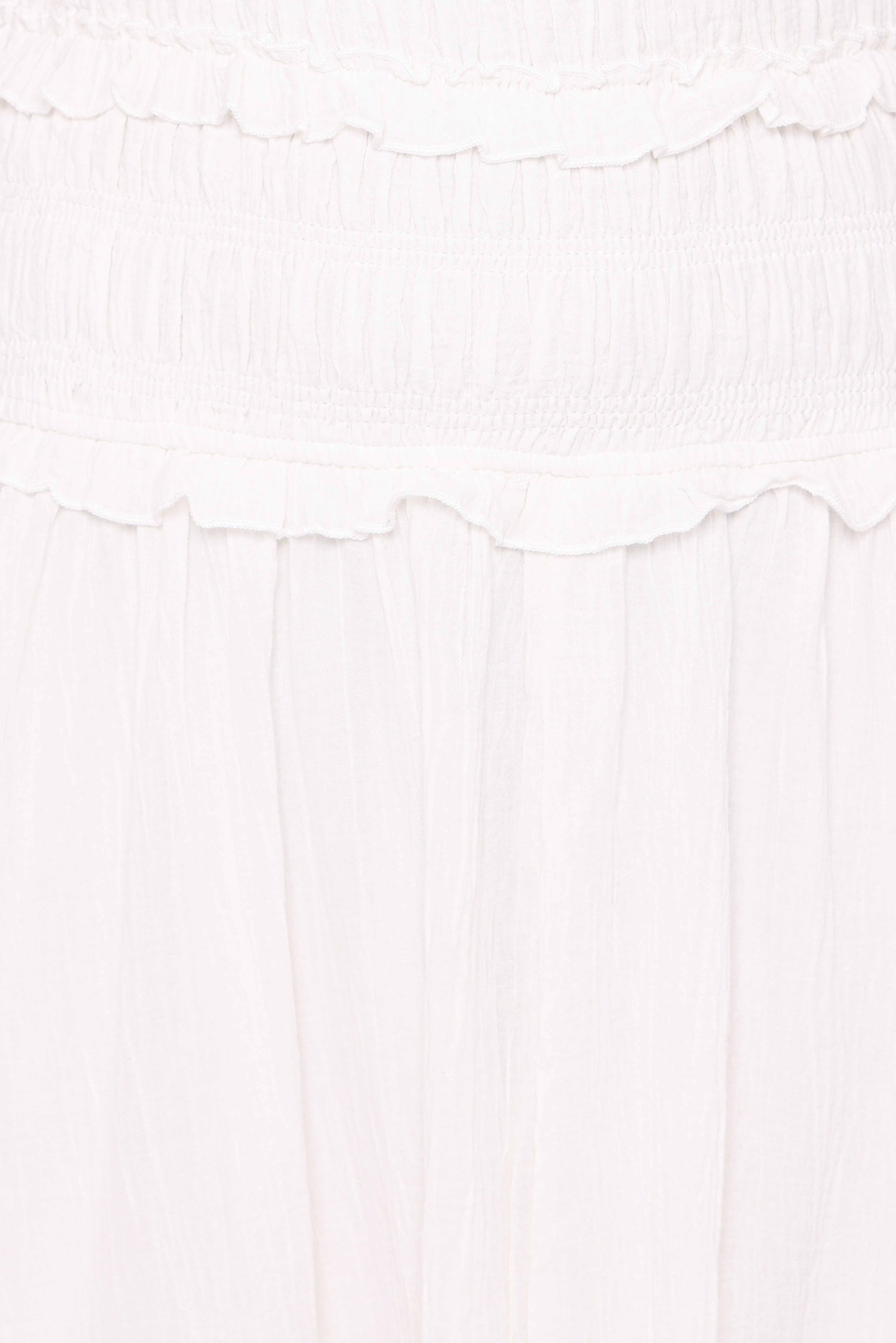 Enola Gather Midi Dress - White