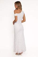 Evelon Off Shoulder Maxi Dress - White