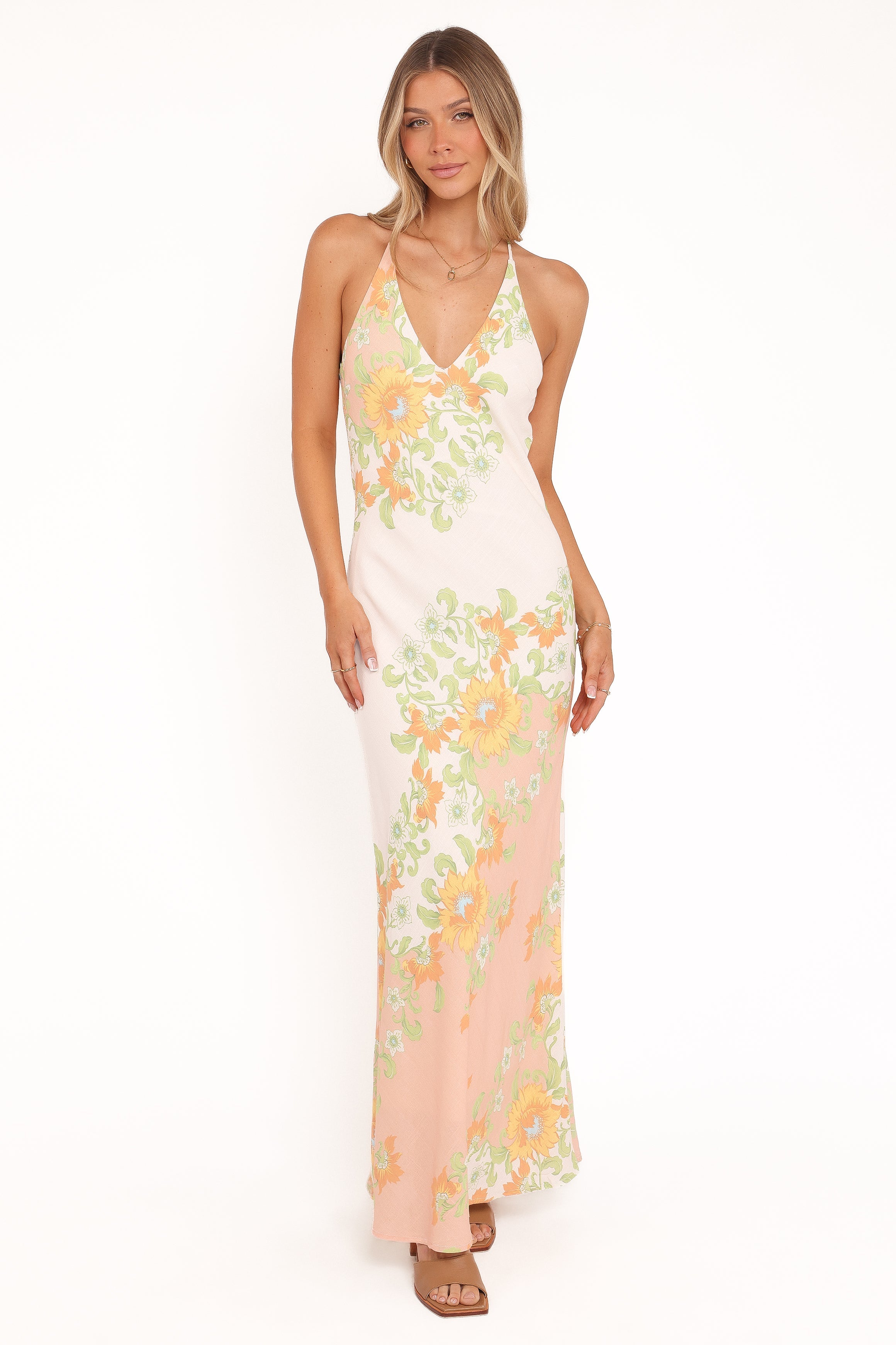 Haruki Maxi Dress - Yellow Spring Floral