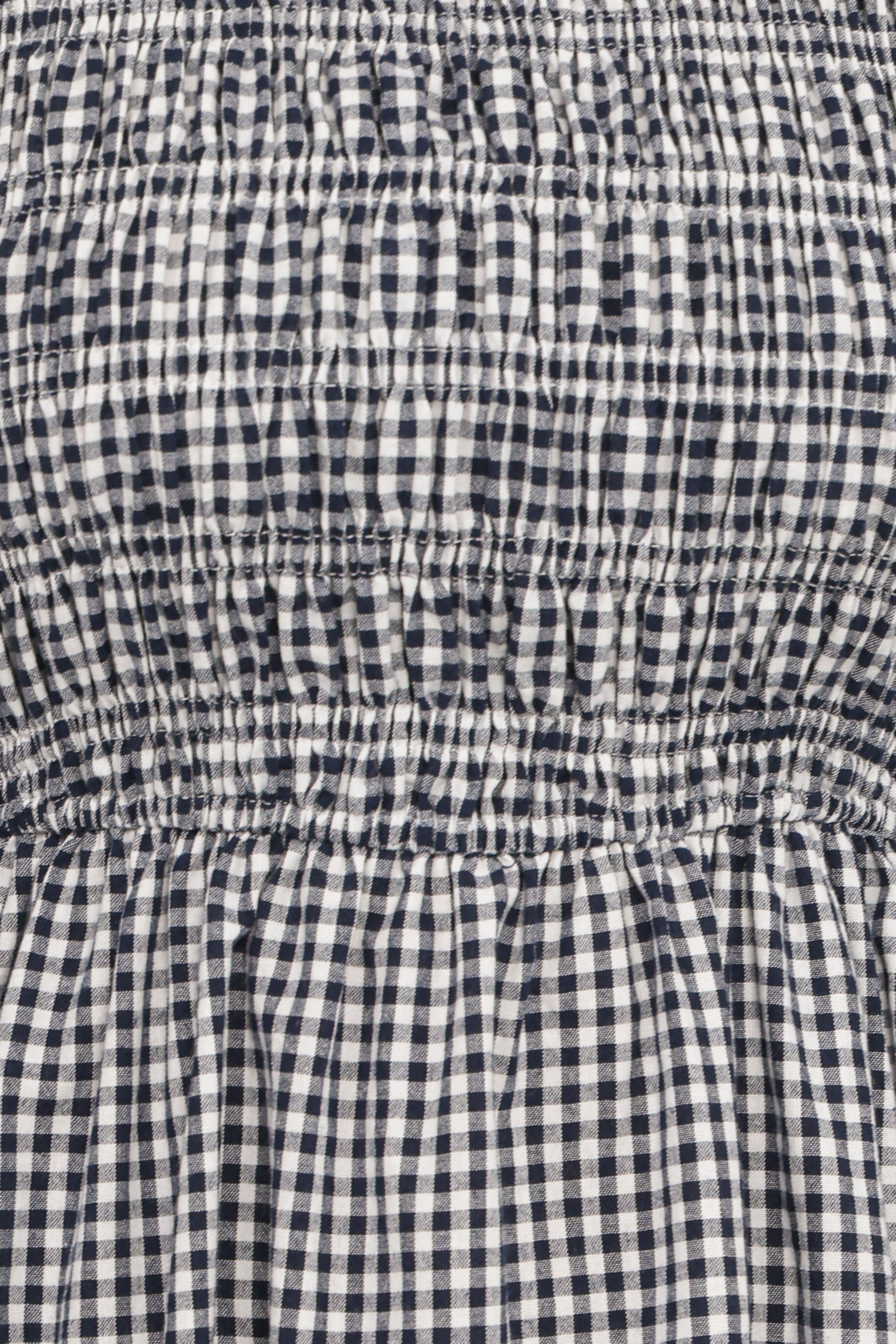 Jessen Long Sleeve Mini Dress - Navy Gingham