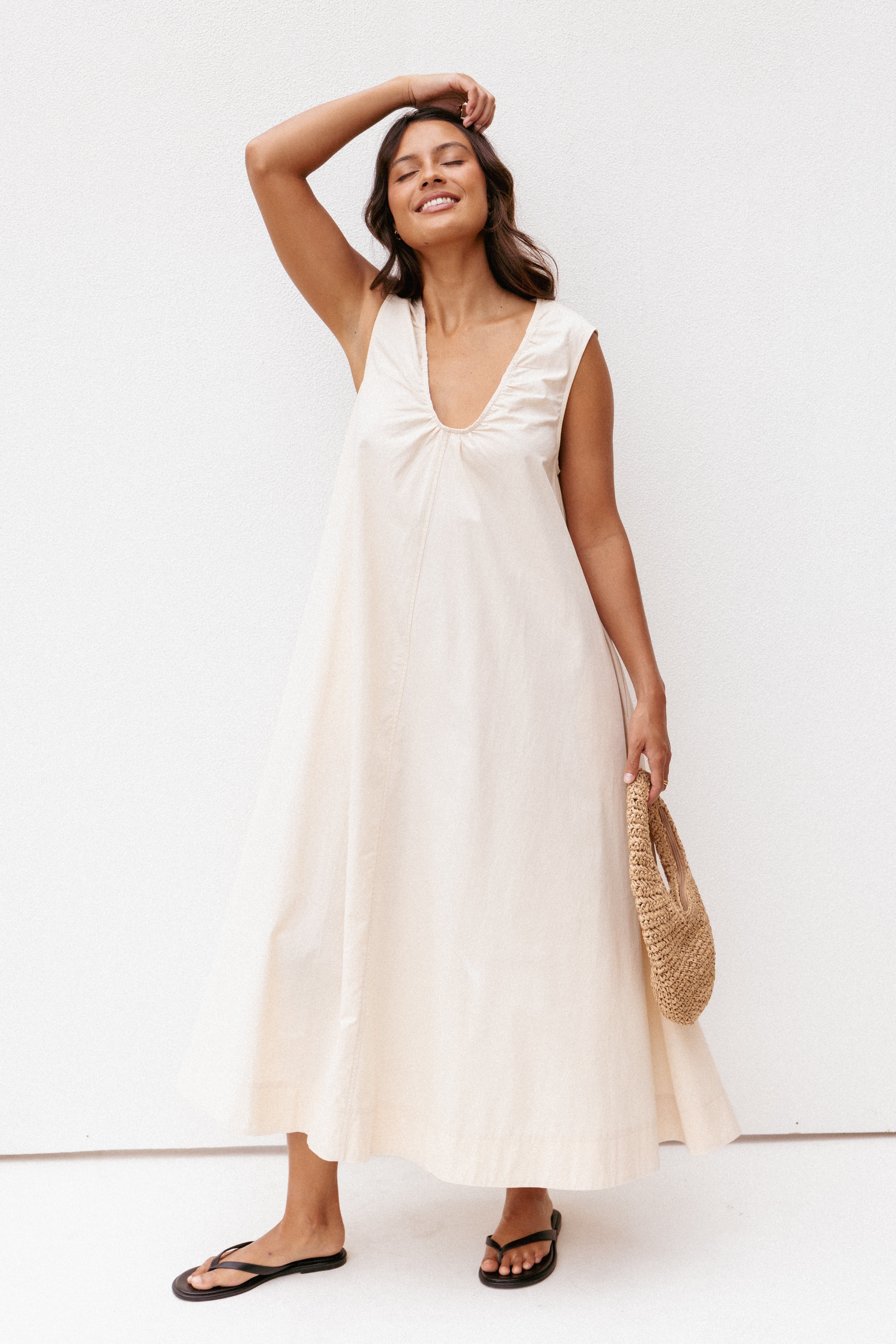 Laurita Maxi Dress - Oatmeal