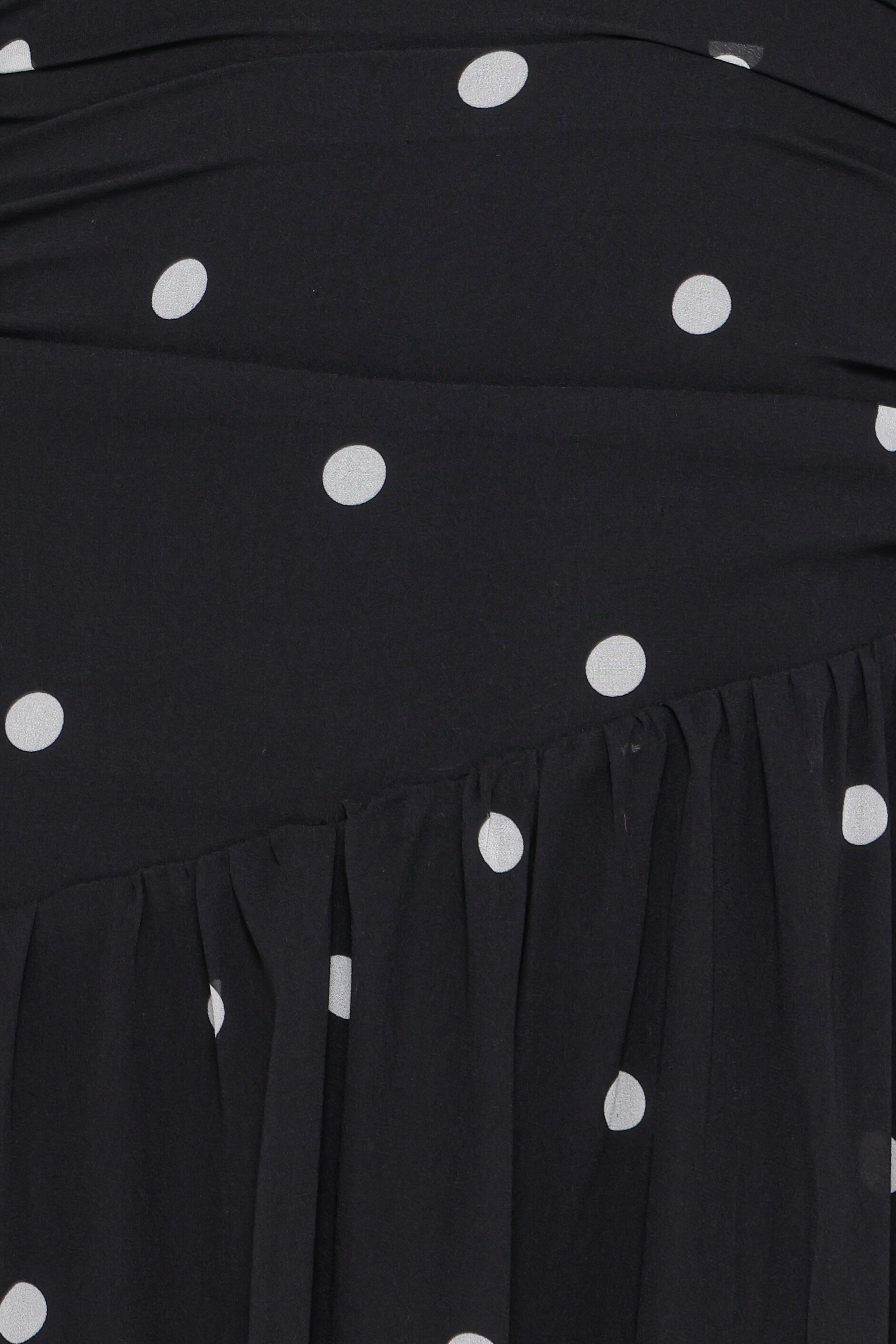 Levine Maxi Dress - Black Polka Dot