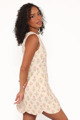Memphis Mini Dress - Coral Floral