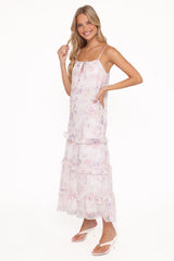 Minka Maxi Dress - White/Multi Floral