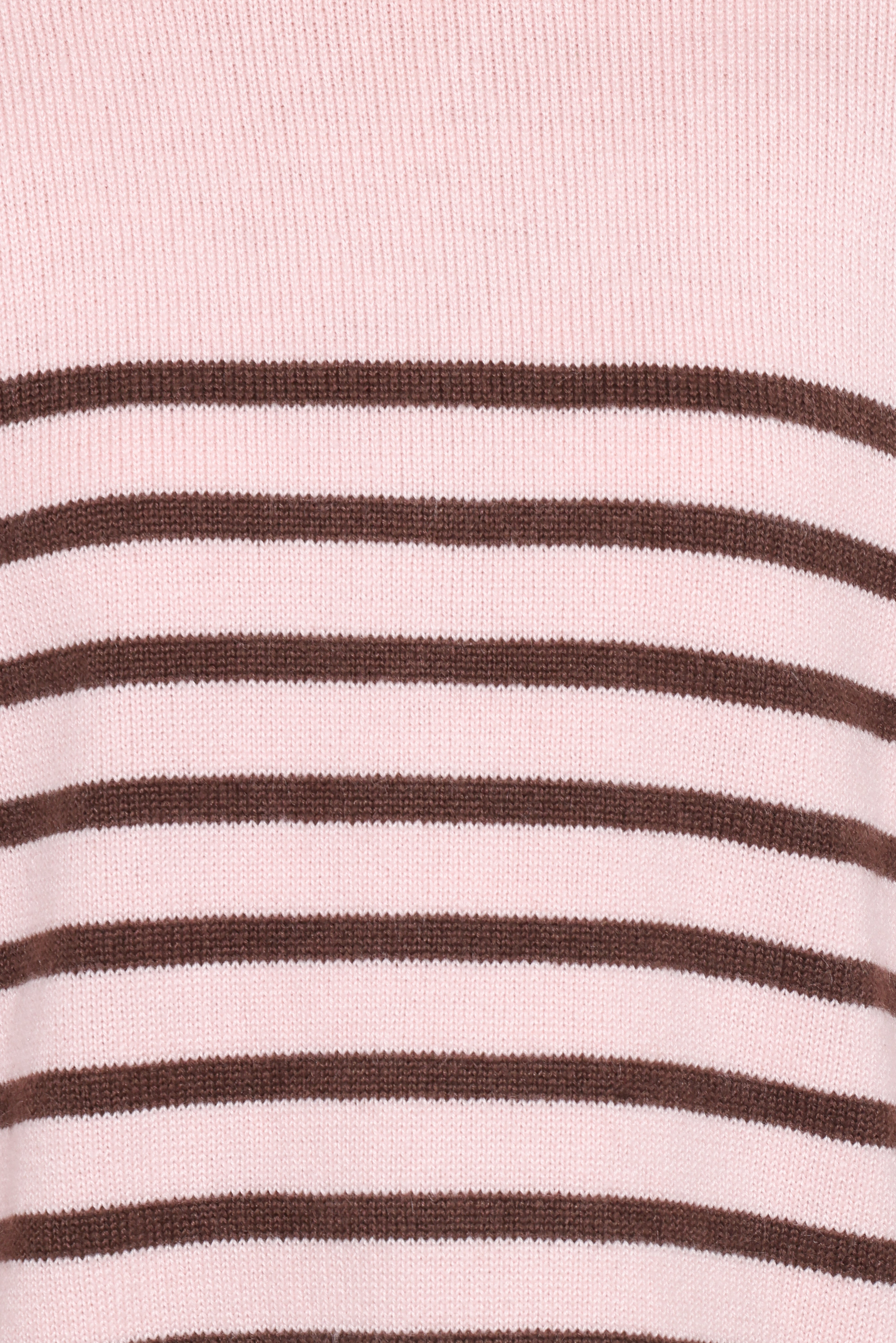 Eleanora Striped Knit Pullover Sweater - Pink