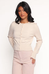 Elita Fitted Cardigan - Cream