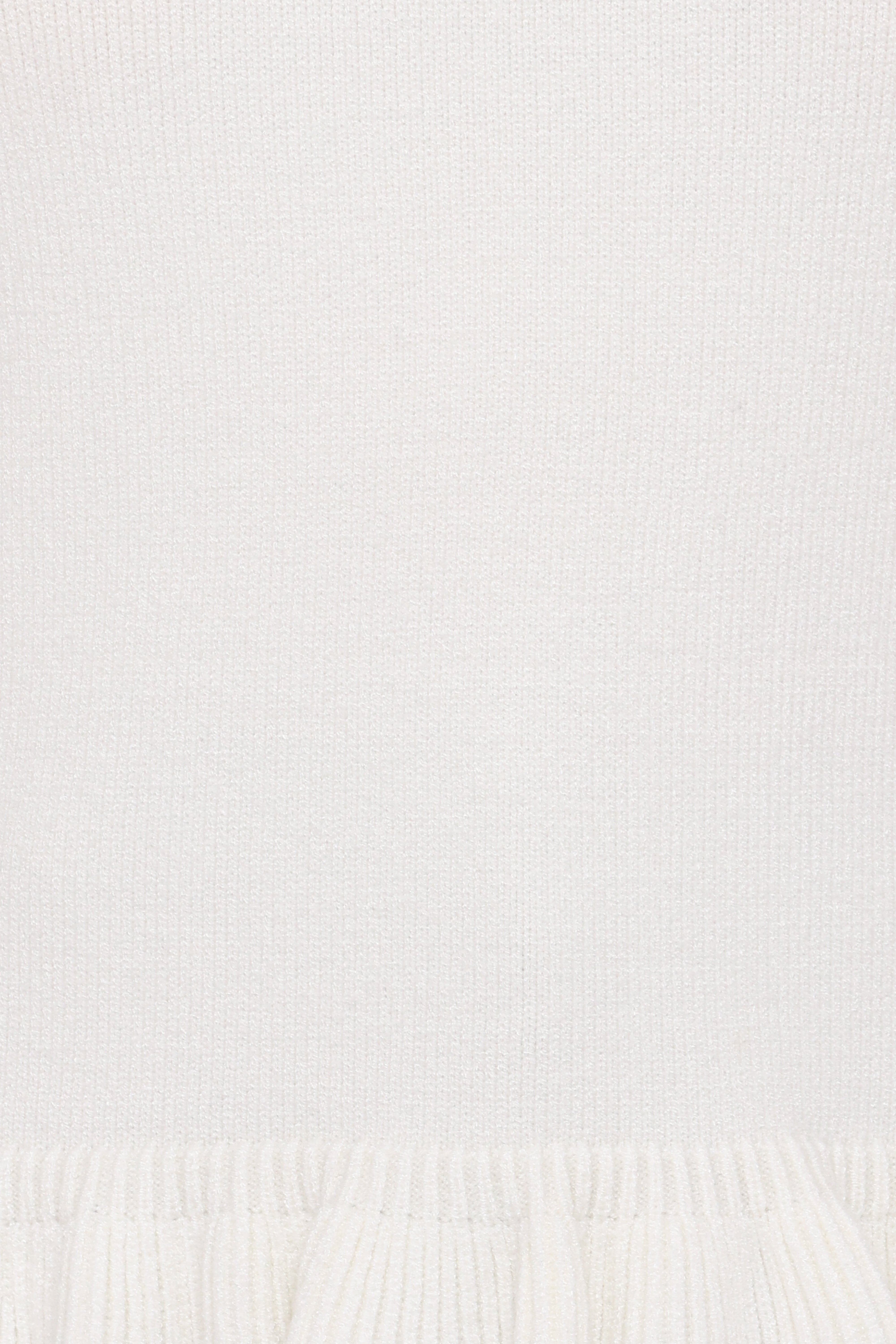 Emilie Short Sleeve Ruffle Crew Sweater - Cream