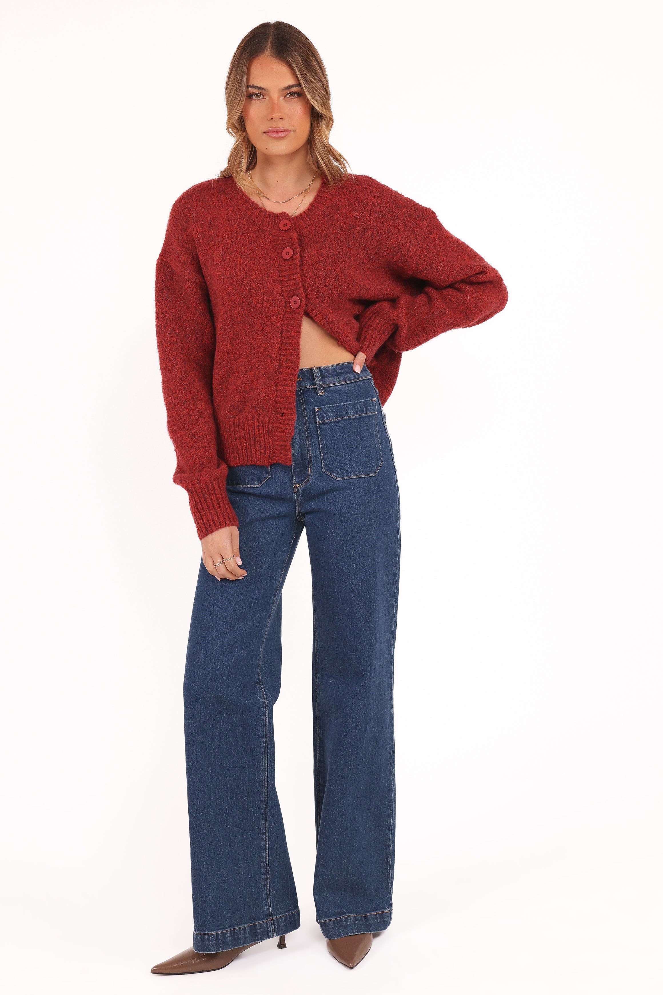 Lucah Cardigan - Dark Red