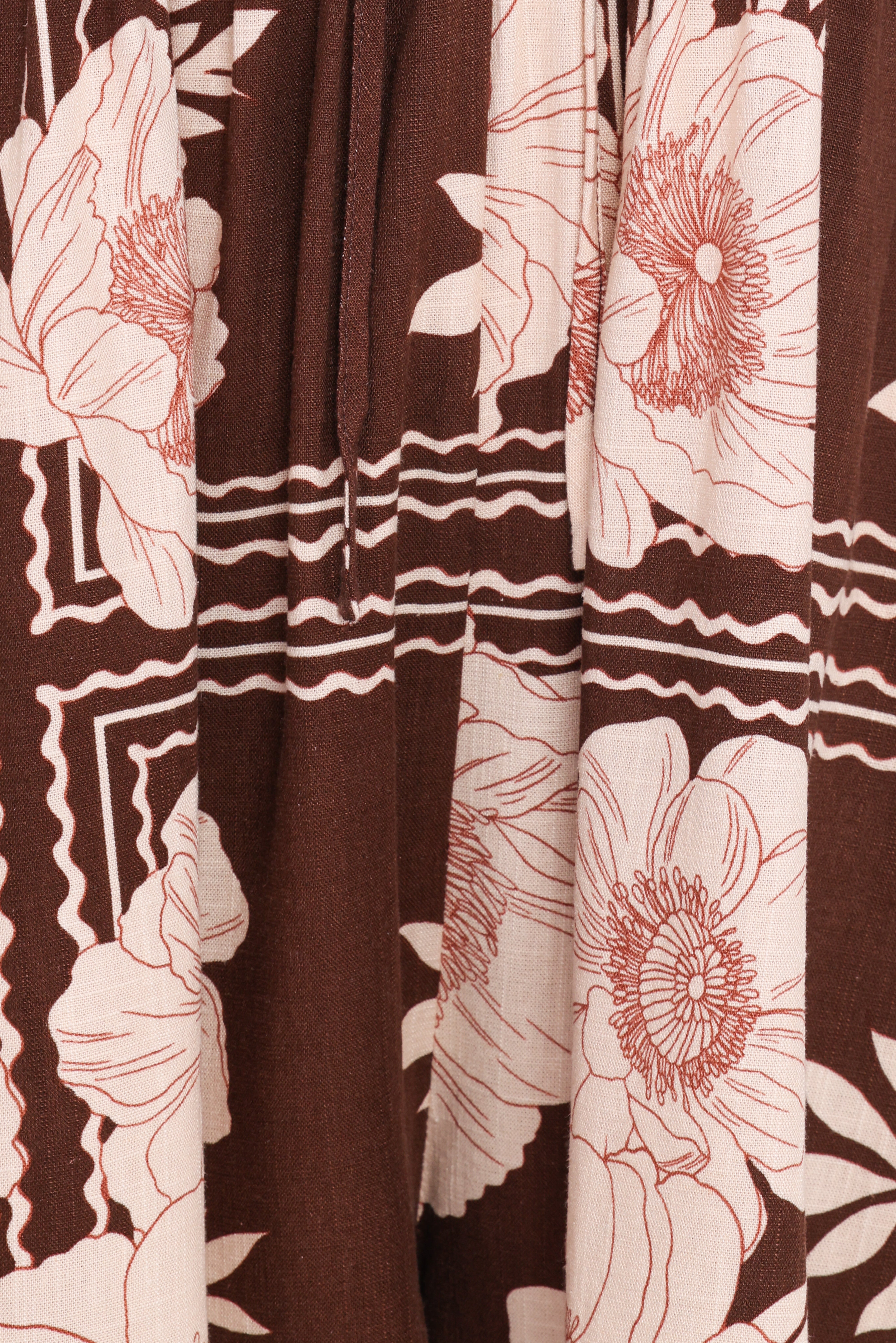 Henley Romper - Brown Floral