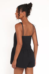Rubie Tie Shoulder Romper - Black