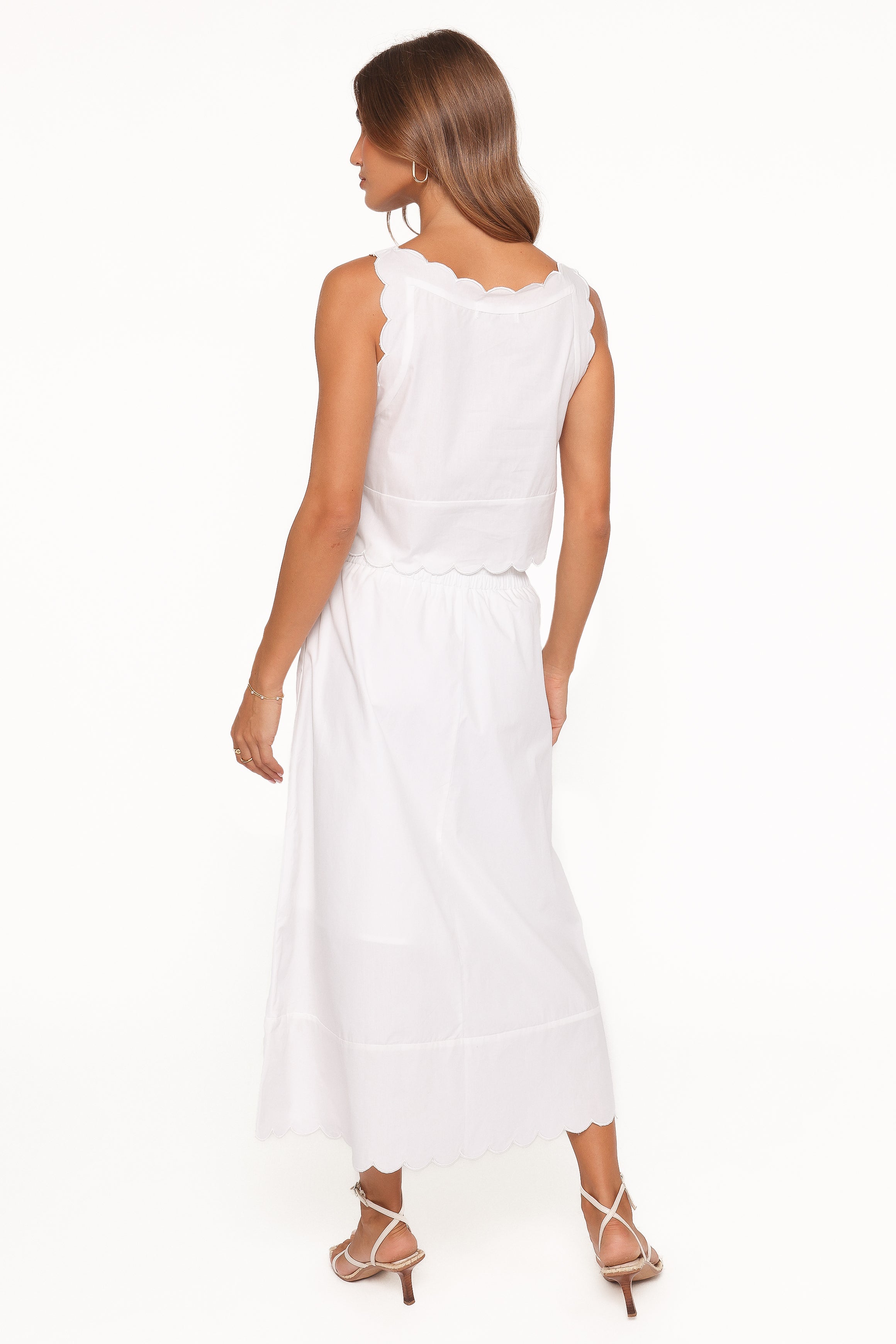 Heather Maxi Skirt Set - White