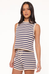Ilona Knit Set - Cream/Navy Stripe