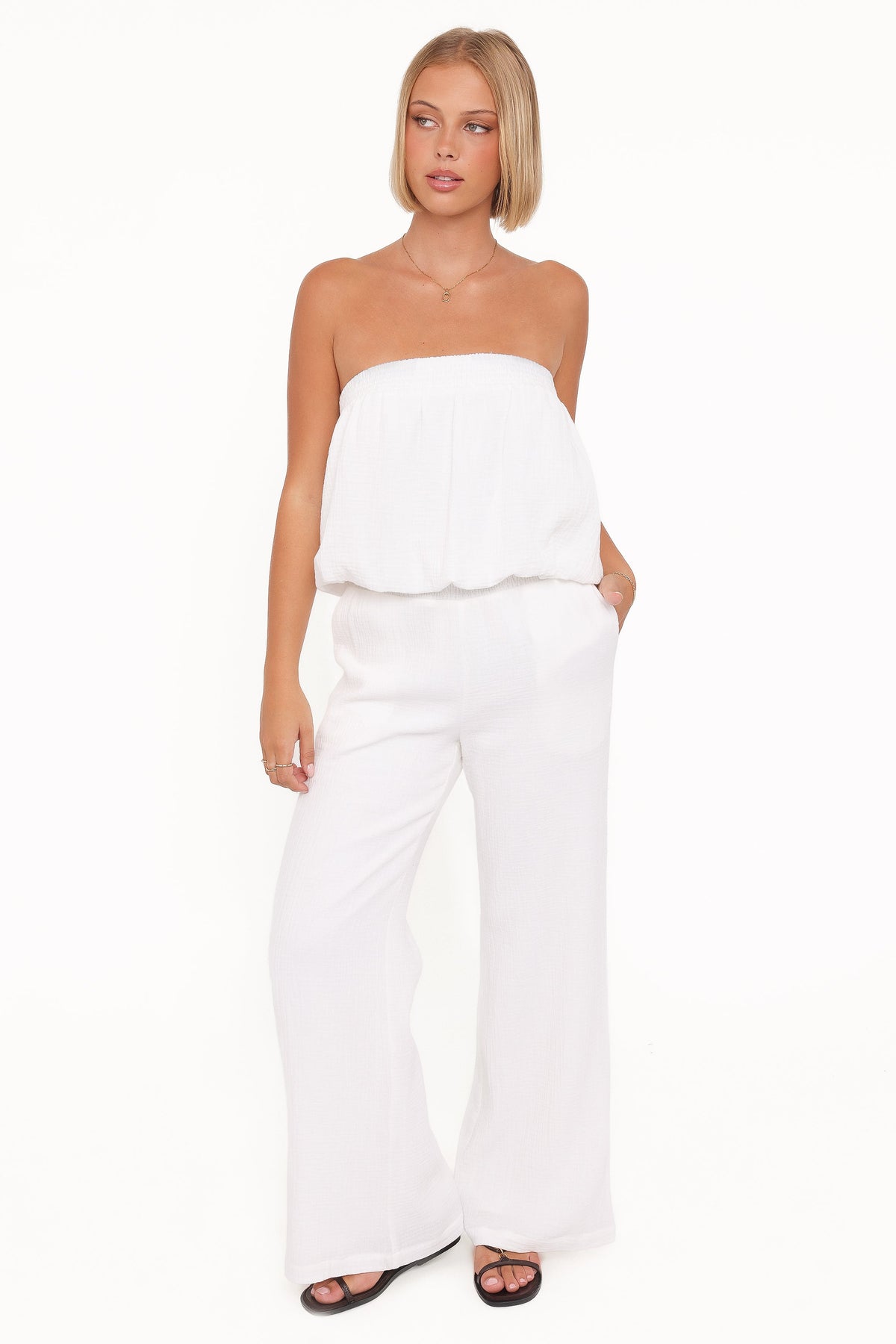 Olivia Pant Set - White