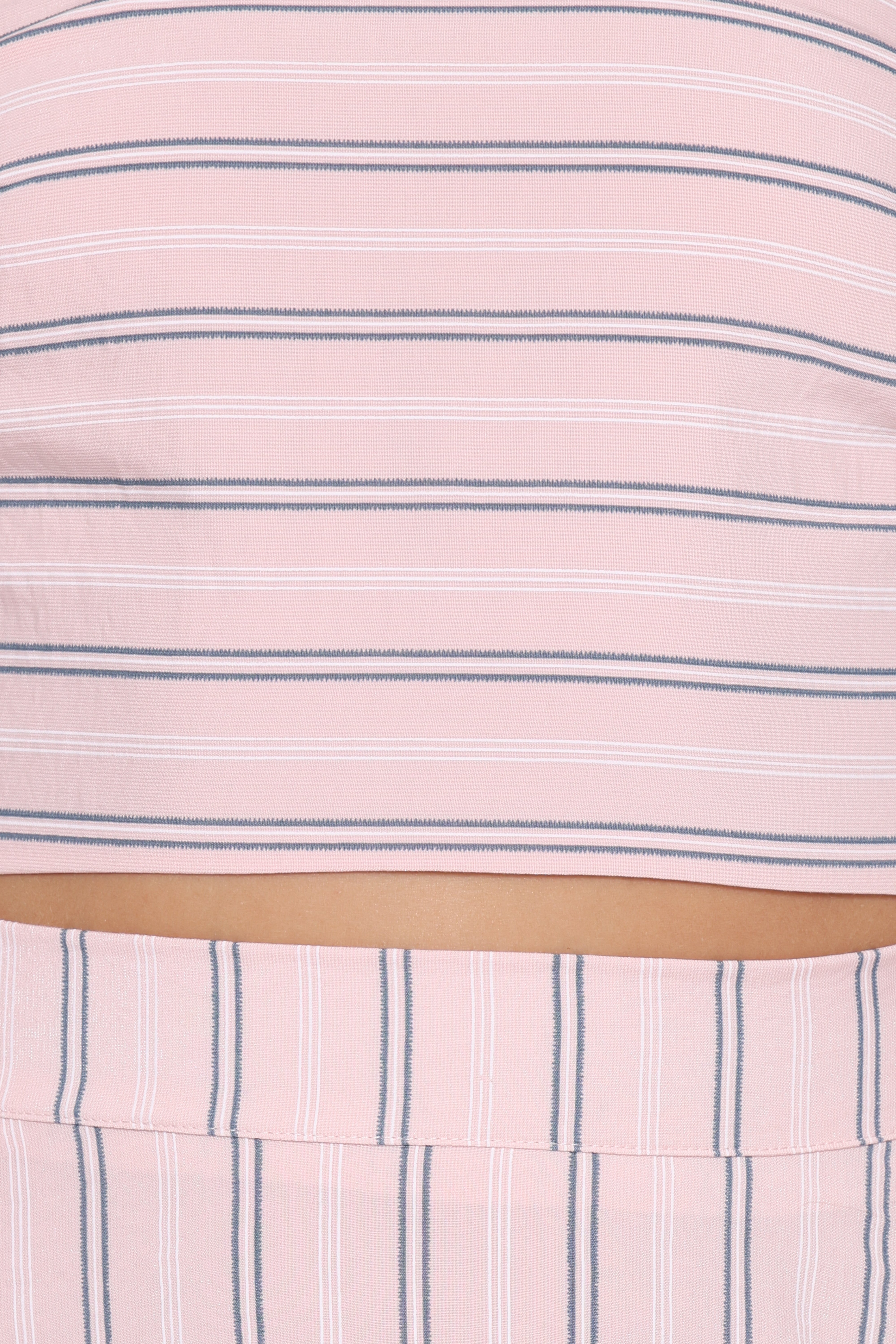 Serafina Two Piece Set - Pink/Blue Stripe