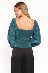 Ceppia Plisse Top - Green