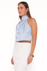 Cinzia One Shoulder Top - Blue