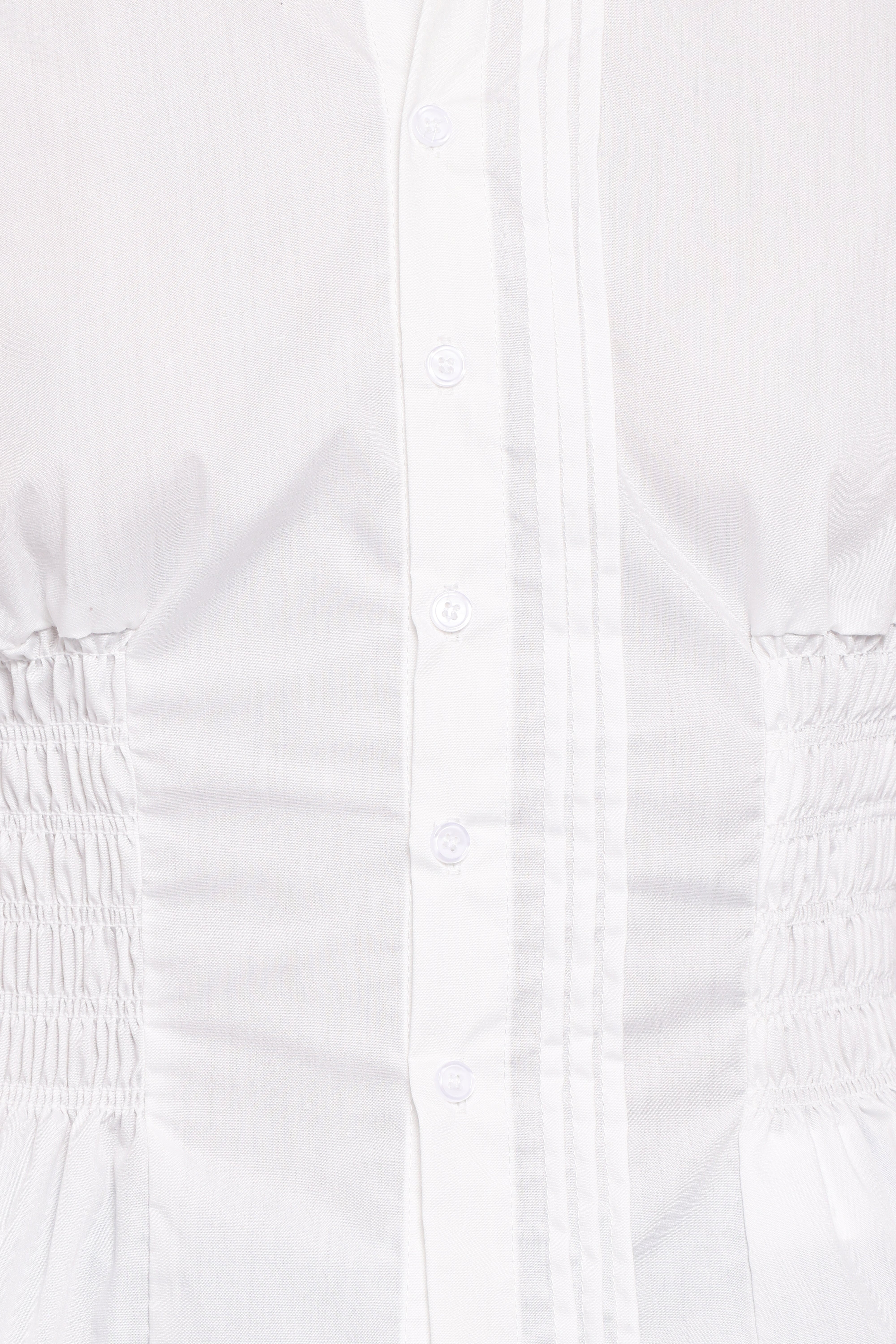 Ione Peplum Shirt - White