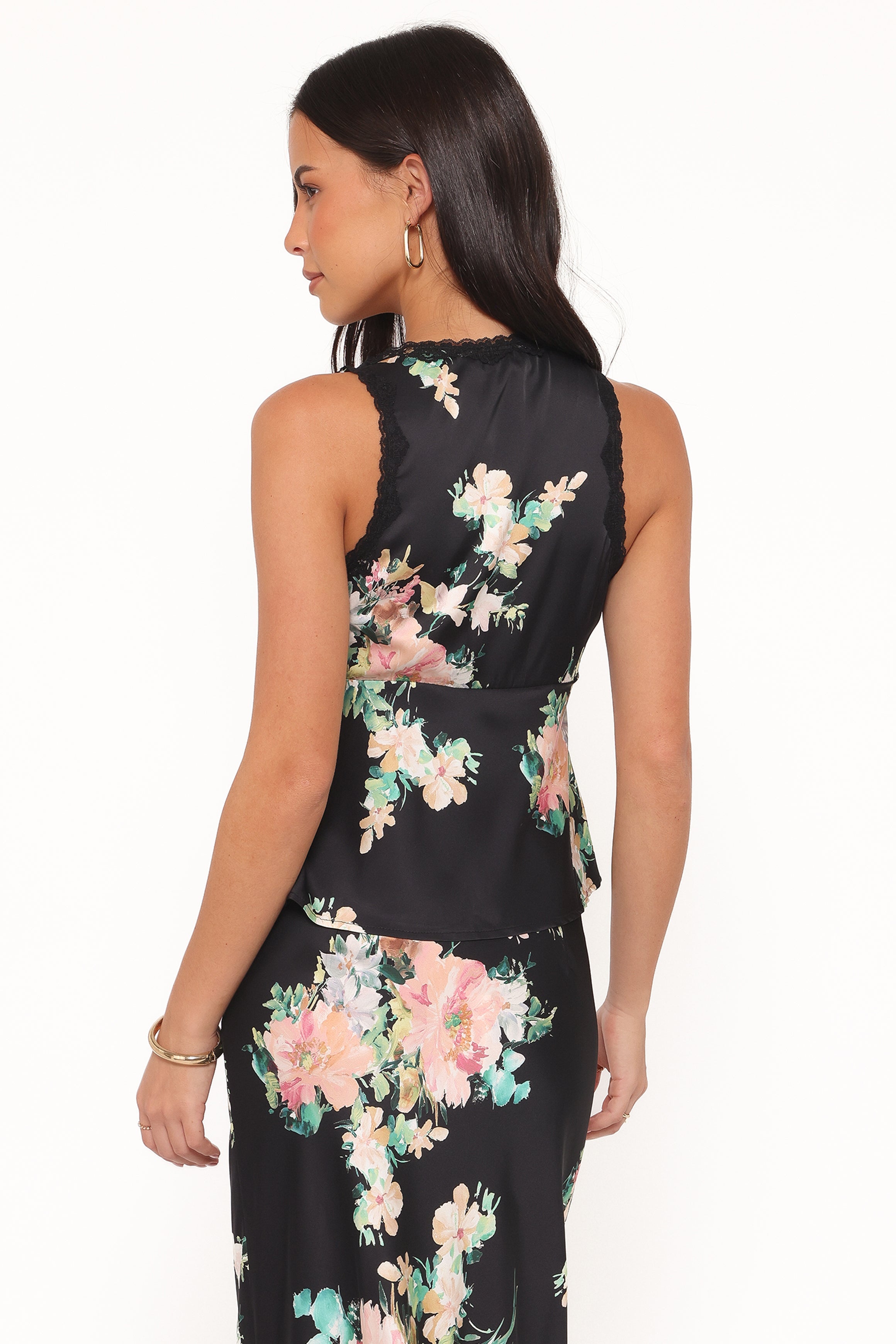 Kelso Top - Black Floral