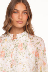 Marni Top -  White Multi Floral