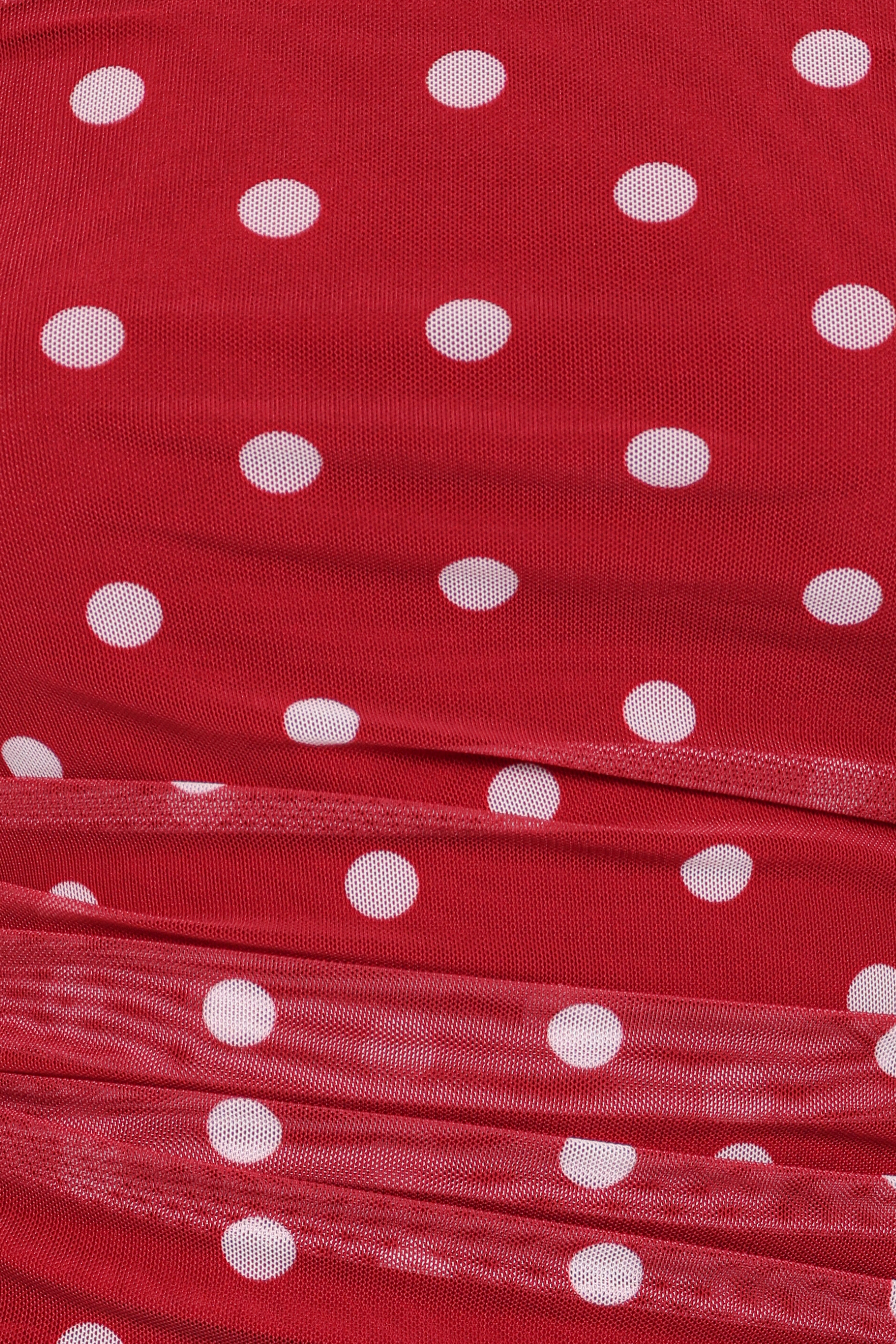Tullia Strapless Top - Red Polka Dot