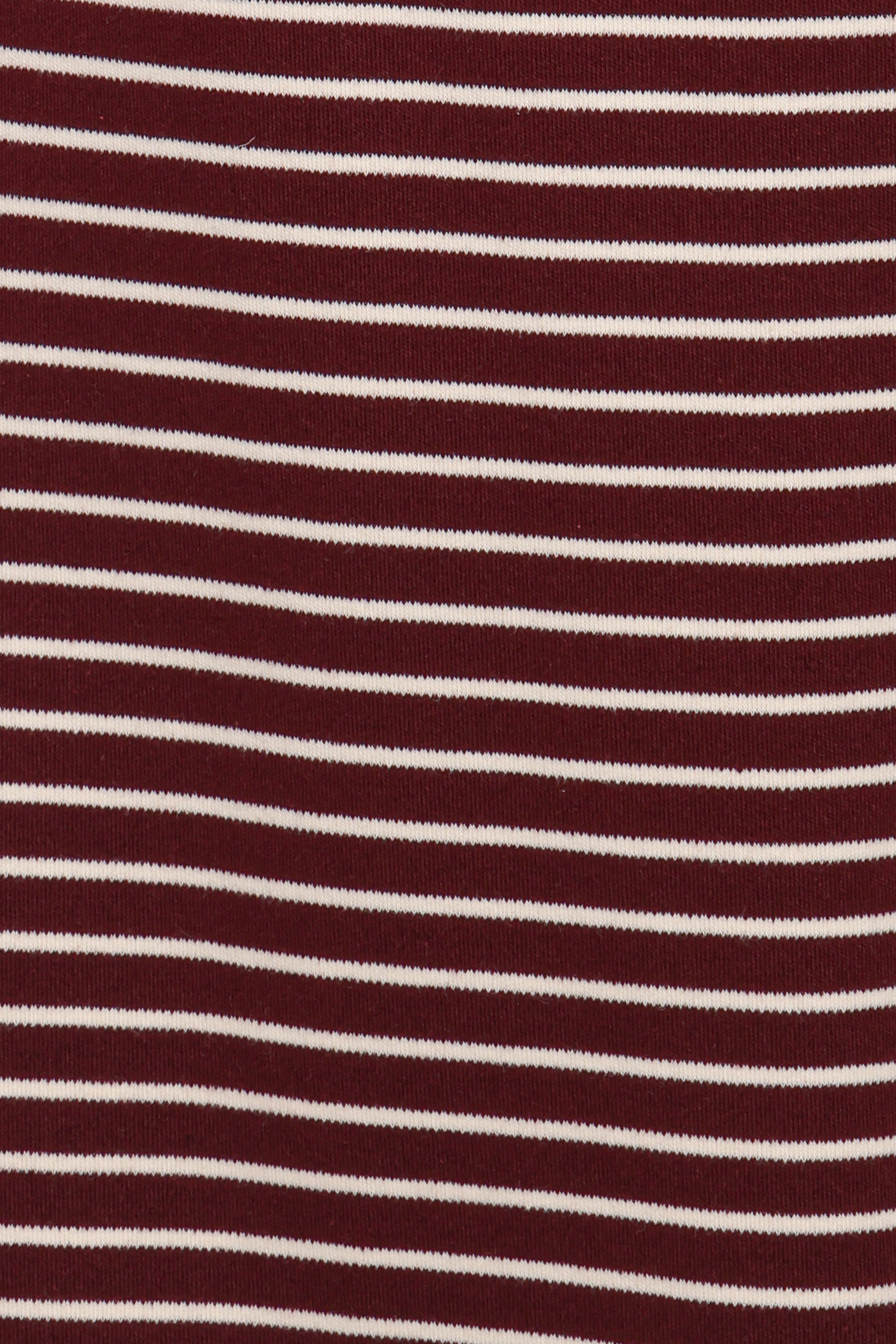 Wilda Oversized Tee - Burgundy Cream Stripe